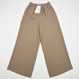 Zara Tan Wide-Leg Pants